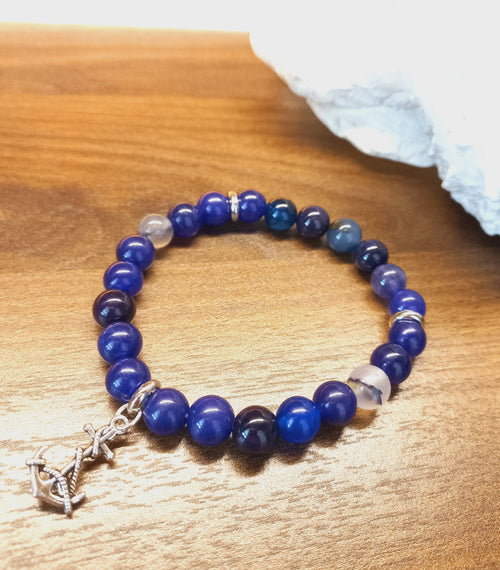 Bracelet Perle Bleu Marine Rouh Al-Nour