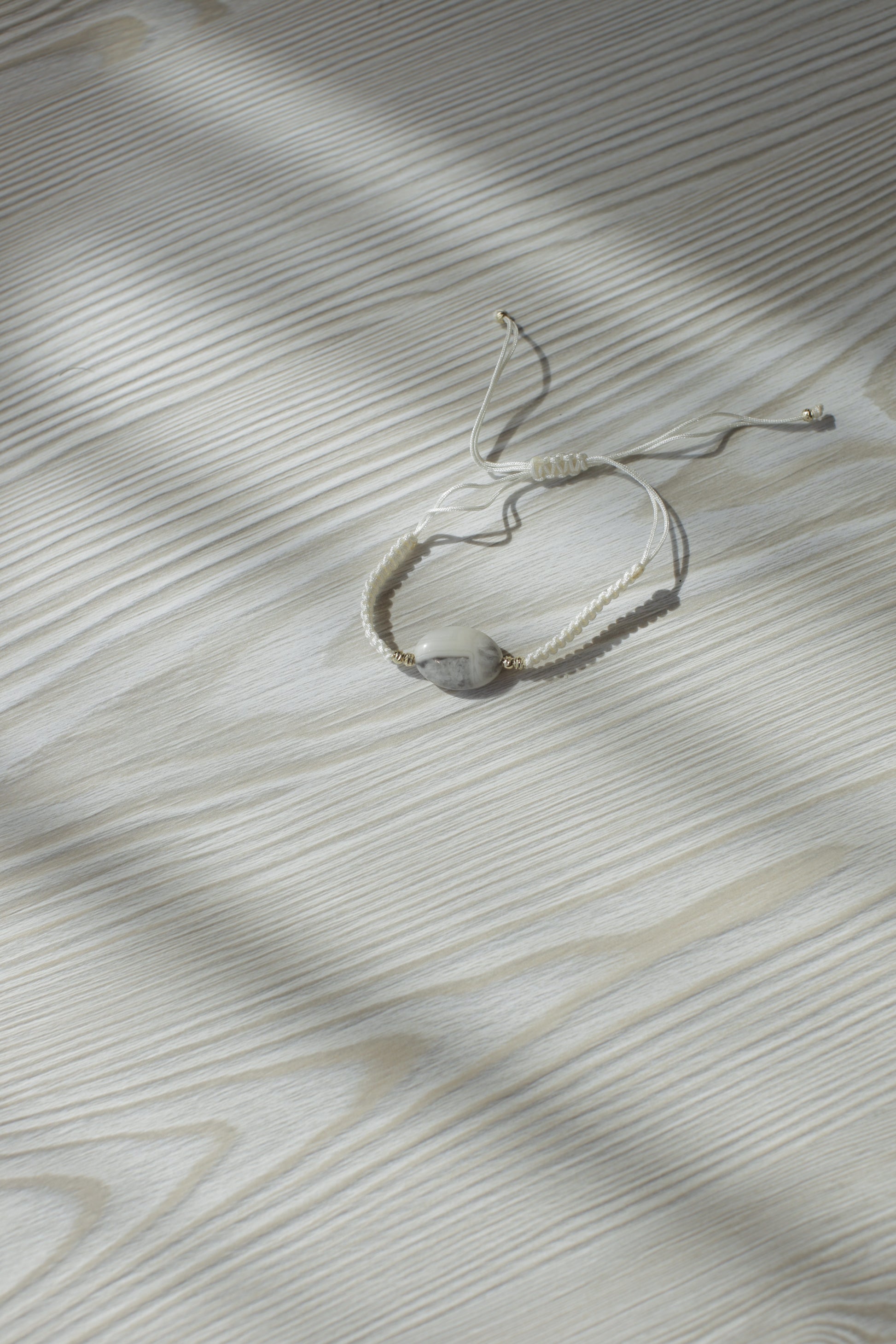 Bracelet Pierre Naturelle Rawnak al-Layl Marbre Blanc