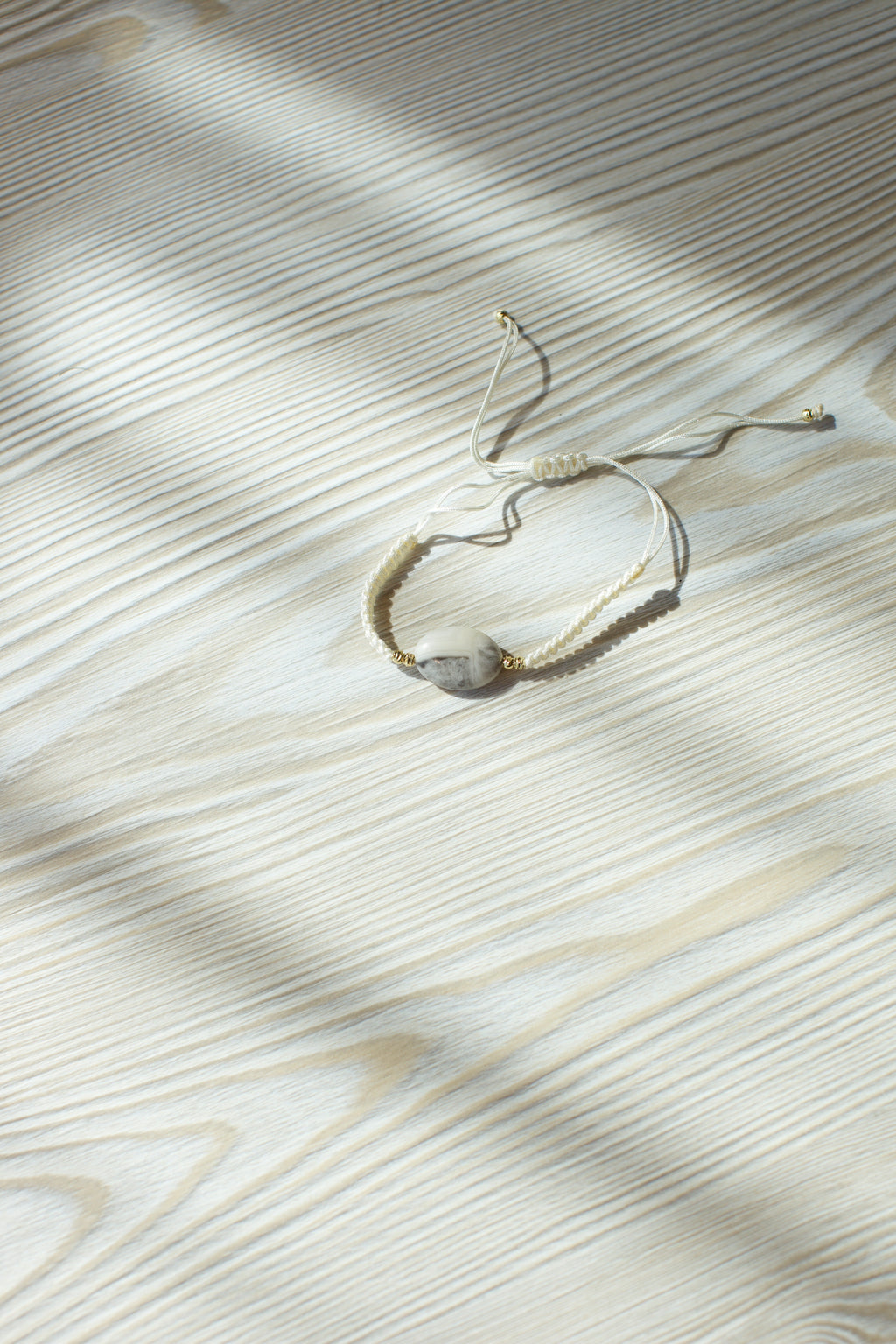 Bracelet Pierre Naturelle Rawnak al-Layl Marbre Blanc