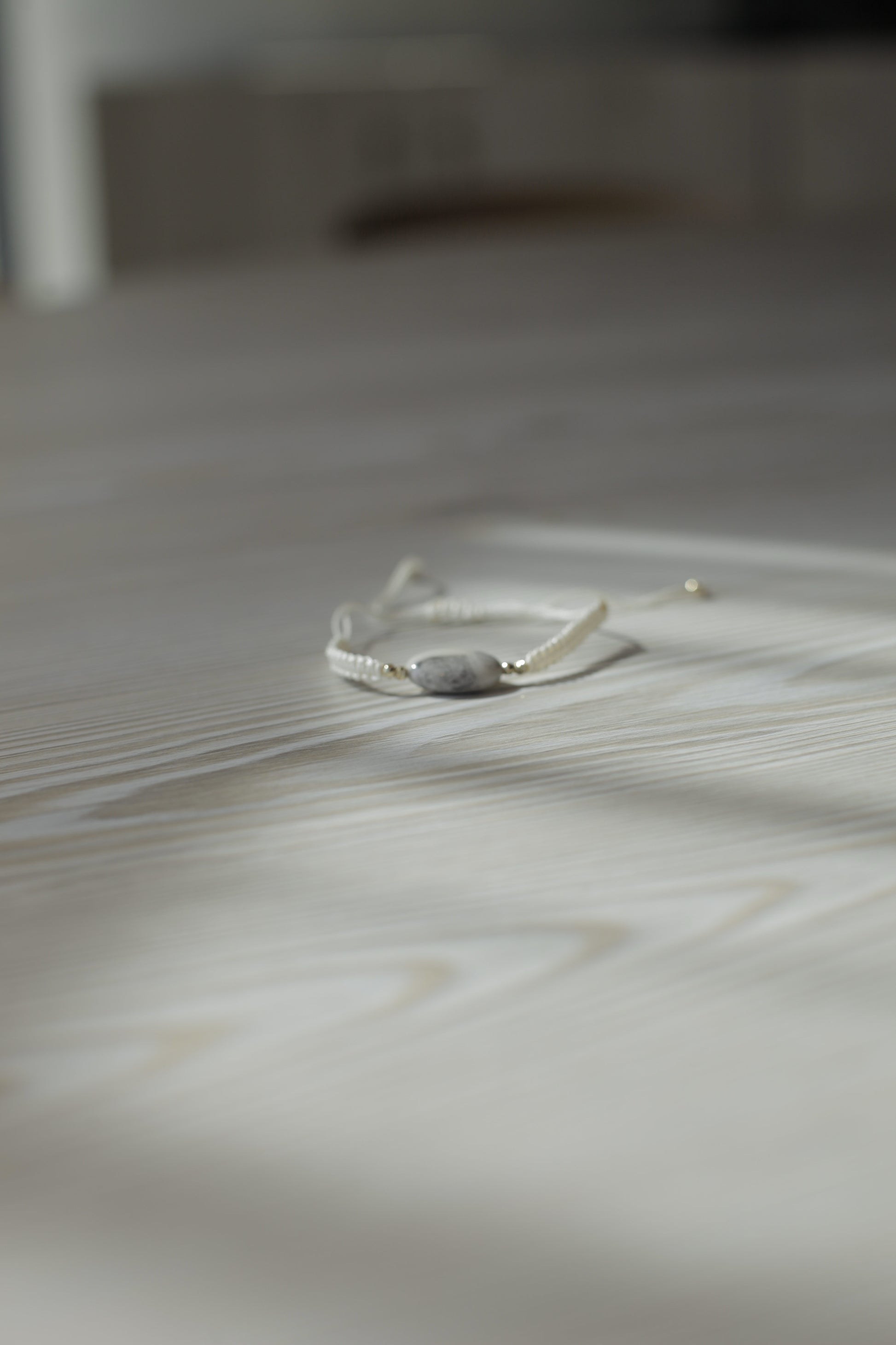 Bracelet Pierre Naturelle Rawnak al-Layl Marbre Blanc