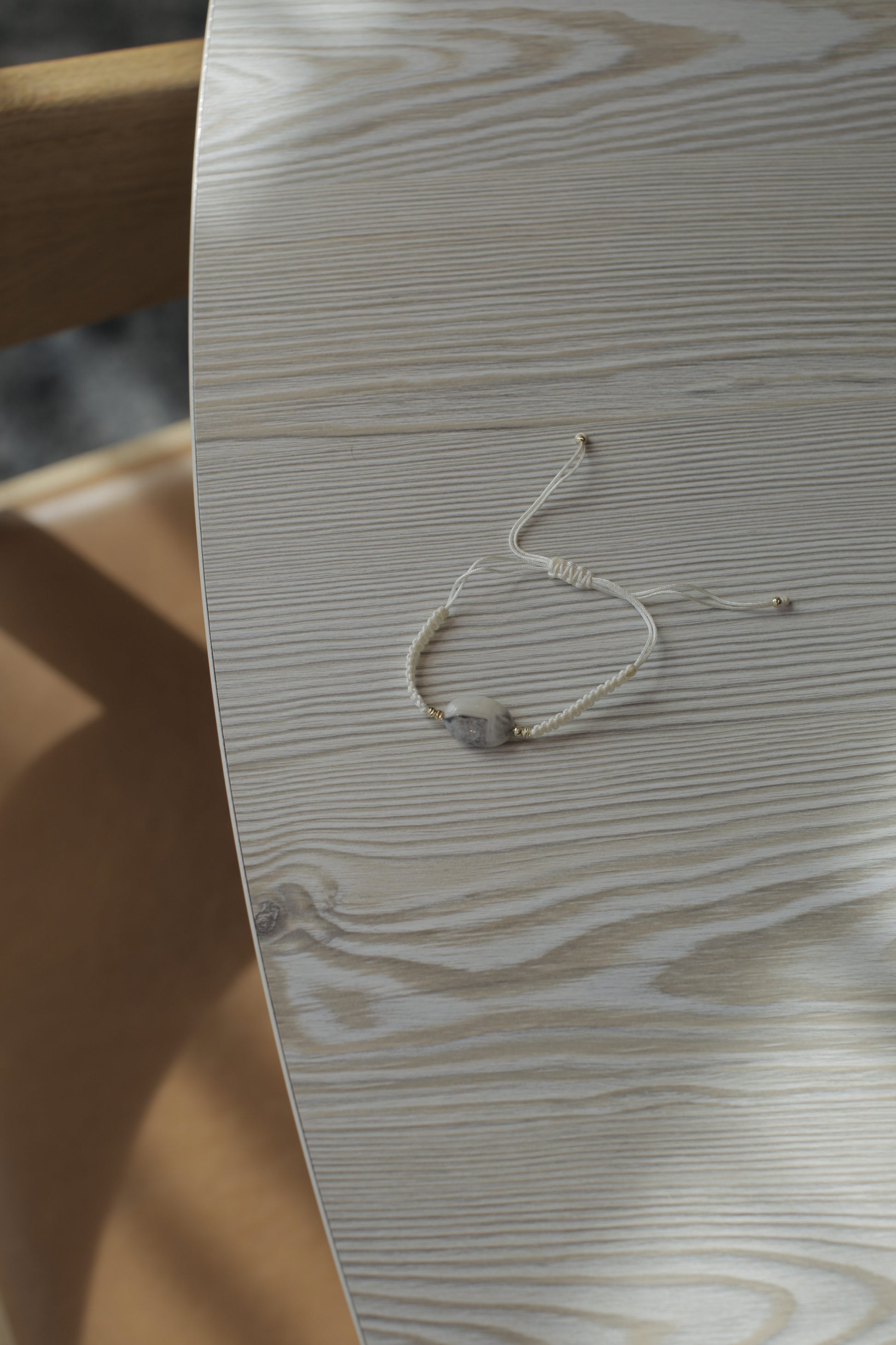 Bracelet Pierre Naturelle Rawnak al-Layl Marbre Blanc